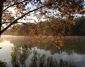 Fall on a lake in central North Carolina