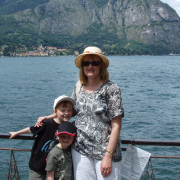 Author Eleanor Fitzsimons and her sons